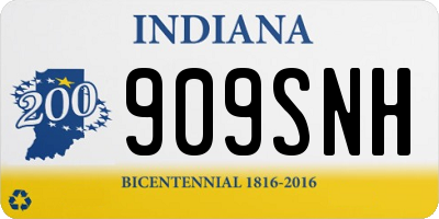 IN license plate 909SNH