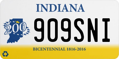 IN license plate 909SNI