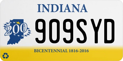 IN license plate 909SYD