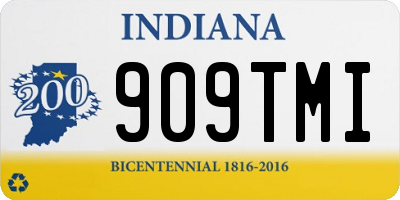 IN license plate 909TMI