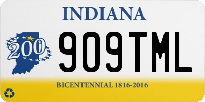 IN license plate 909TML