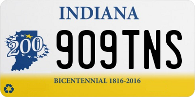 IN license plate 909TNS