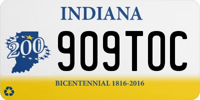IN license plate 909TOC