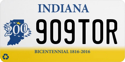 IN license plate 909TOR