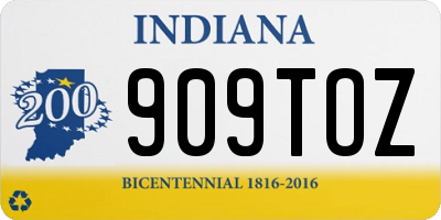 IN license plate 909TOZ