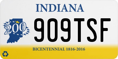 IN license plate 909TSF