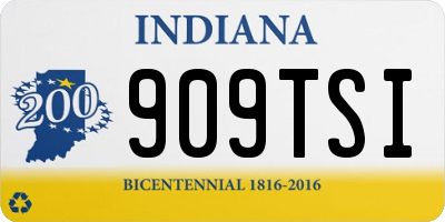 IN license plate 909TSI