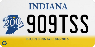IN license plate 909TSS