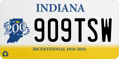 IN license plate 909TSW