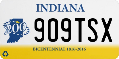 IN license plate 909TSX