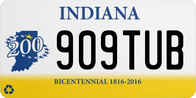 IN license plate 909TUB