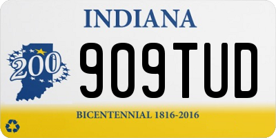 IN license plate 909TUD