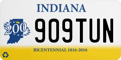 IN license plate 909TUN