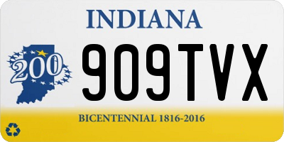 IN license plate 909TVX