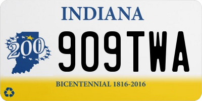 IN license plate 909TWA