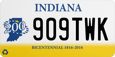 IN license plate 909TWK