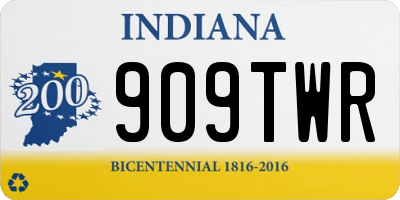 IN license plate 909TWR