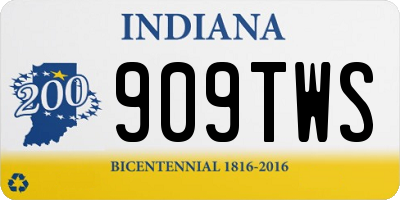 IN license plate 909TWS