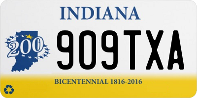 IN license plate 909TXA