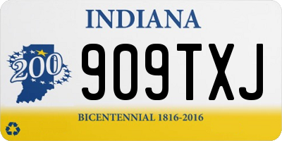 IN license plate 909TXJ