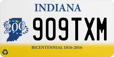 IN license plate 909TXM