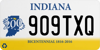 IN license plate 909TXQ