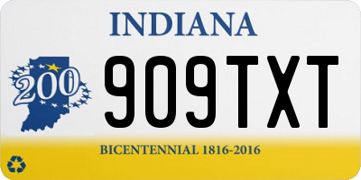 IN license plate 909TXT