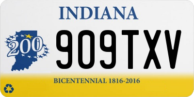 IN license plate 909TXV
