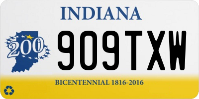 IN license plate 909TXW