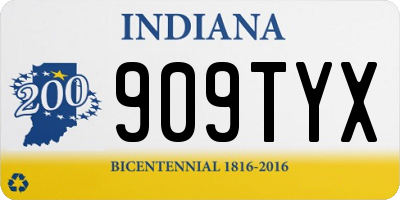 IN license plate 909TYX