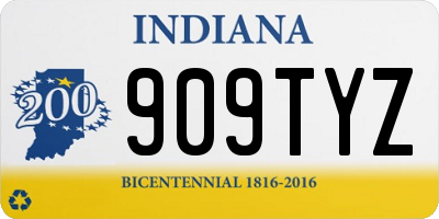 IN license plate 909TYZ