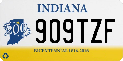 IN license plate 909TZF