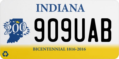 IN license plate 909UAB