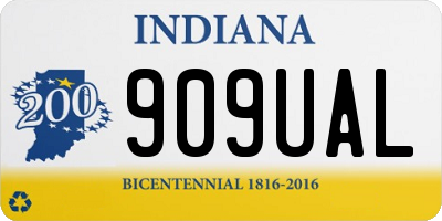 IN license plate 909UAL