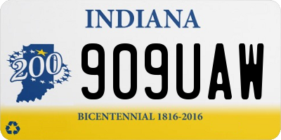 IN license plate 909UAW