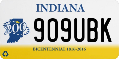 IN license plate 909UBK