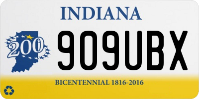 IN license plate 909UBX
