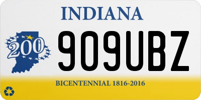 IN license plate 909UBZ