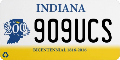 IN license plate 909UCS