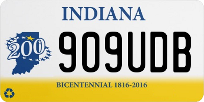 IN license plate 909UDB