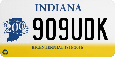 IN license plate 909UDK