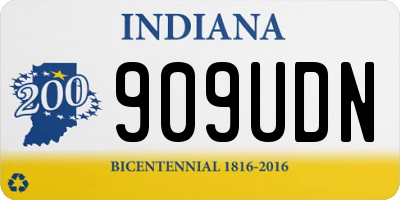 IN license plate 909UDN