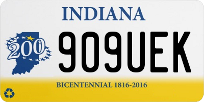 IN license plate 909UEK