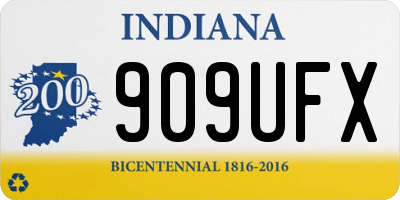 IN license plate 909UFX