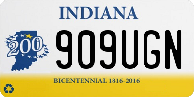 IN license plate 909UGN