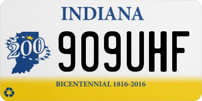 IN license plate 909UHF