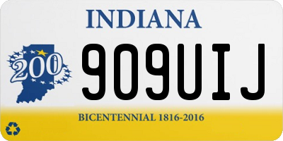IN license plate 909UIJ