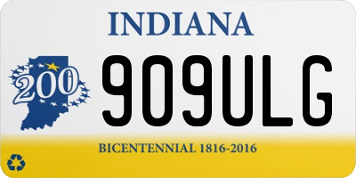 IN license plate 909ULG