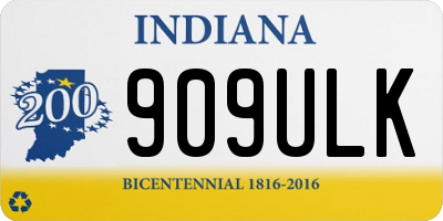 IN license plate 909ULK