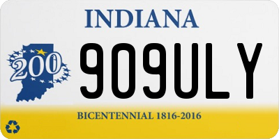 IN license plate 909ULY